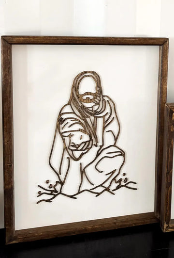 Stunning Jesus Christ “Reaching to Rescue” Wood Sign / SVG Digital Download – Faith Wall Art | Final